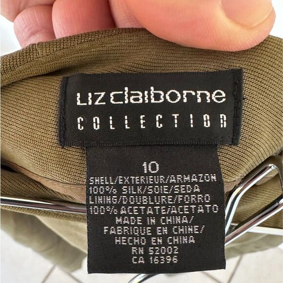 Vtg Liz Claiborne Silk Blend Skirt Sz 10 Dark Academia 90's Cottage Whimsigoth - Picture 5 of 5